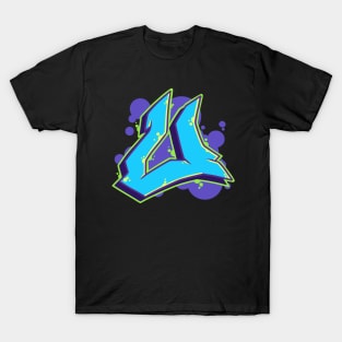 Letter U - Graffiti Street Art Style T-Shirt